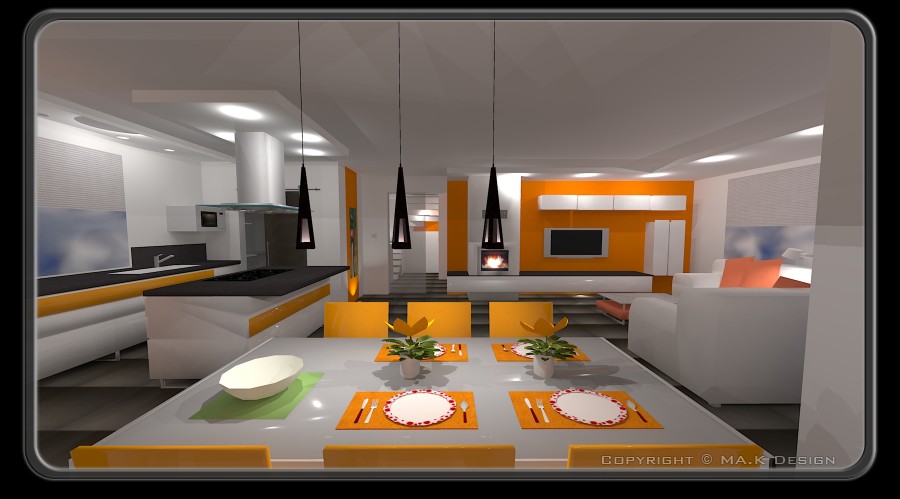 3D izris kuhinje