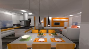 3D izris kuhinje